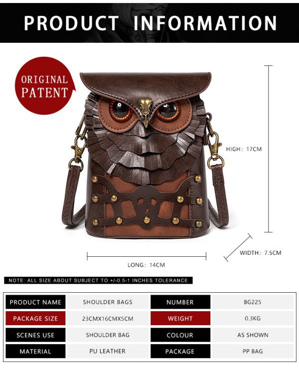 Novelty Creative Owl Leather Bag - Image 8