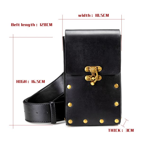 Black Vintage Belt Bag - Image 6
