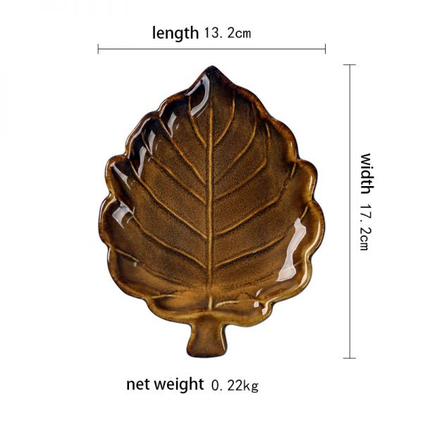 Leaf-shaped porcelain plate - Image 4