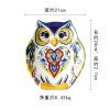 Owl Underglaze Painted Ceramic Plate - Image 2