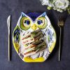 Owl Underglaze Painted Ceramic Plate - Image 6