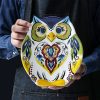 Owl Underglaze Painted Ceramic Plate - Image 3