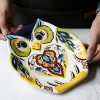 Owl Underglaze Painted Ceramic Plate - Image 4